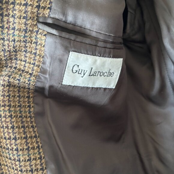 Guy Laroche Wool Men's Blazer with Shoulder Padding - Picture 9 of 10